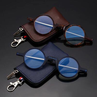 Mini Reading Glasses Women Men Portable Compact Folding Pres
