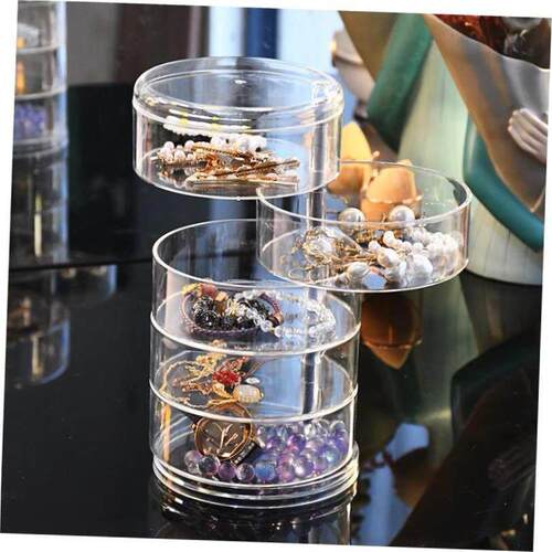 360 Degree Rotating Cosmetic Storage Box Makeup Organizer