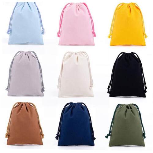 Reusable Cotton Drawstring Bags Fabric Storage Bag for Sund1