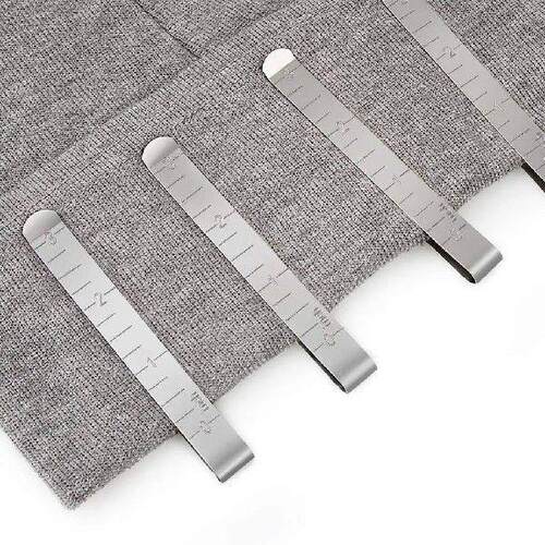 Sewing Clips Measurement Ruler Set of 20 Stainless Steel