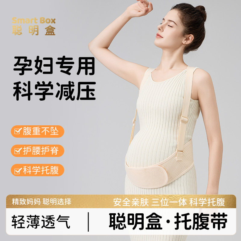 聪明盒托腹带产前孕中晚期顺产剖腹产加宽大码耻骨痛怀孕专用背带