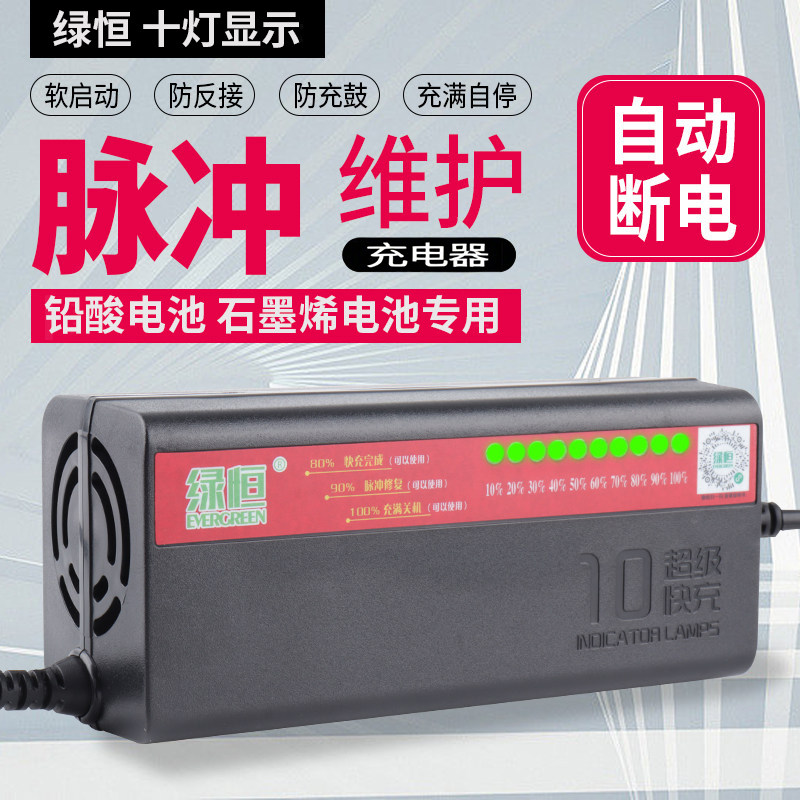 自动断电石墨烯充电器铅酸电池图片