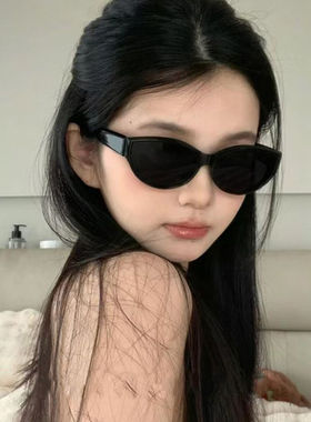 欧美猫眼gm墨镜女款2025新款高级感美式复古小框痞帅黑色太阳眼镜