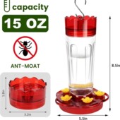 亚马逊新款 Feeder 防蚂蚁庭院Hummingbird 悬挂式 蜂鸟蜜蜂喂食器
