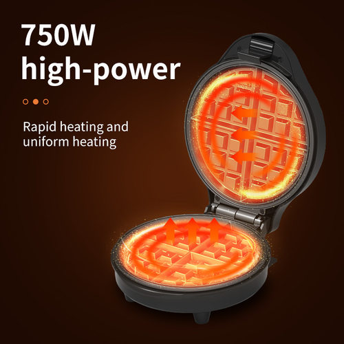 跨境旋钮调温华夫饼机 双面烘烤早餐机松饼机蛋糕机Waffle Maker