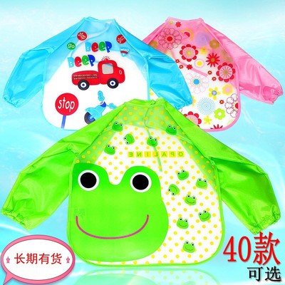 工厂儿童宝宝婴儿罩衣EVA反穿衣防水免洗饭衣围兜围裙绘画画画衣