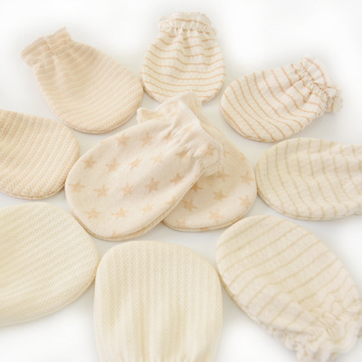 婴儿防抓手套宝宝护手套棉单层春夏薄款棉透气保暖新生儿小初生儿