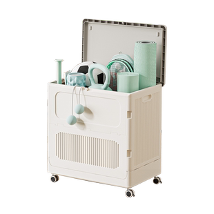 瑜伽垫收纳筐夹缝框带轮防尘工具整理箱放运动装备健身器材置物架