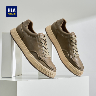 海澜之家2026新款秋冬男鞋耐磨板鞋商务皮面板鞋休闲增高男士鞋子