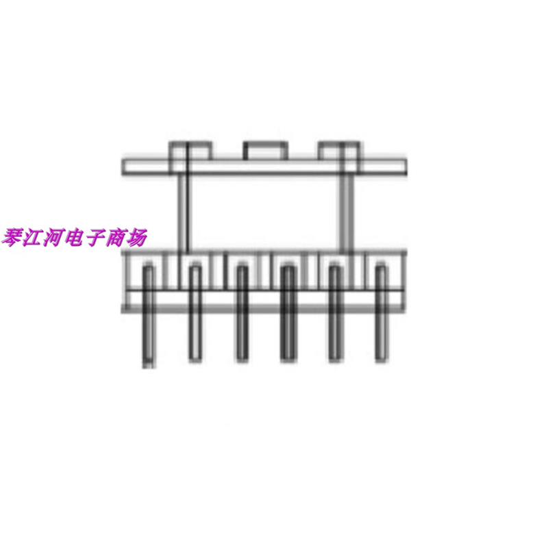 EQ2514高频骨架磁芯EQ25变压器骨架立式6+6针槽宽7.1mm十套一包