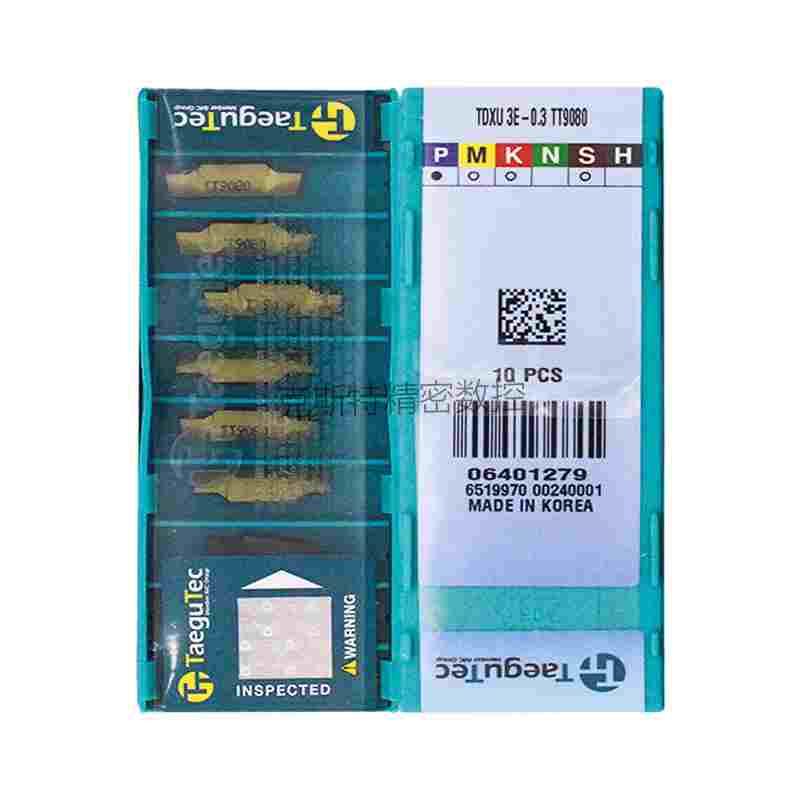 韩国特固克 Taegutec数控切槽刀片 TDXU3E-0.3 TT9080 加工钢件