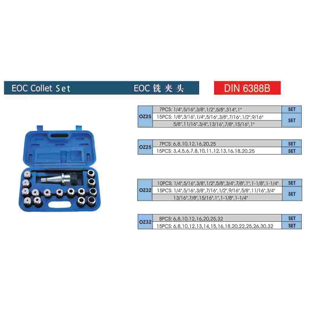 OZ25筒夹套装15PCS英制材料65Mn