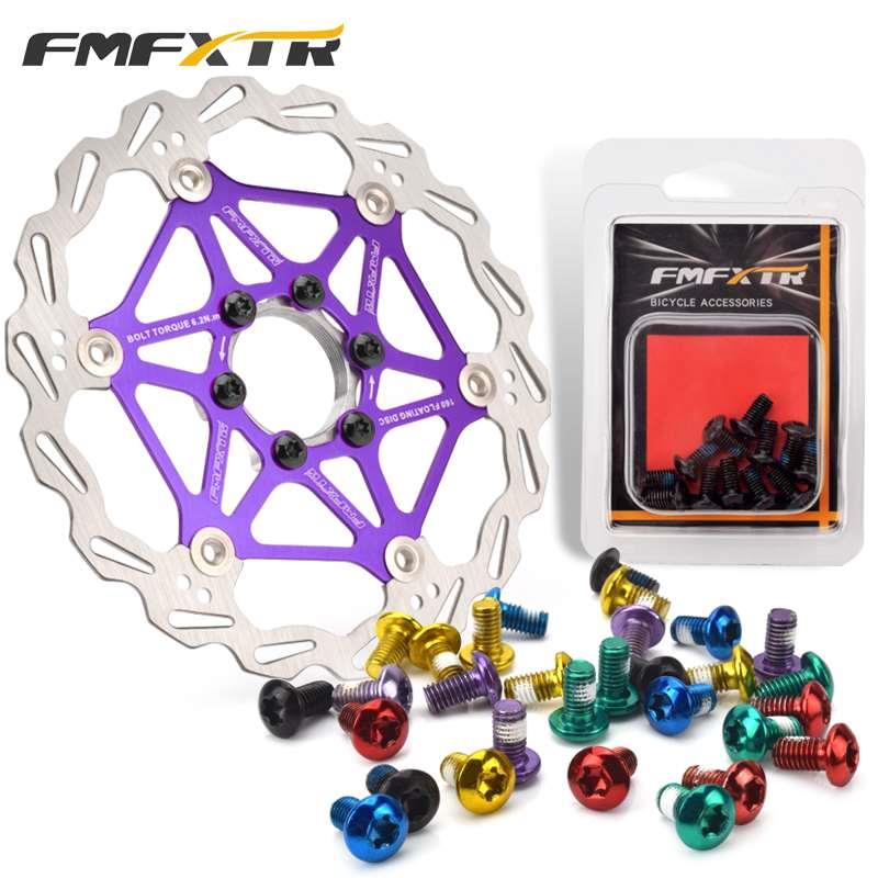 自行车m5碟盘螺丝T25梅花螺丝彩色碟盘制动刹车片M5*12/盒螺钉