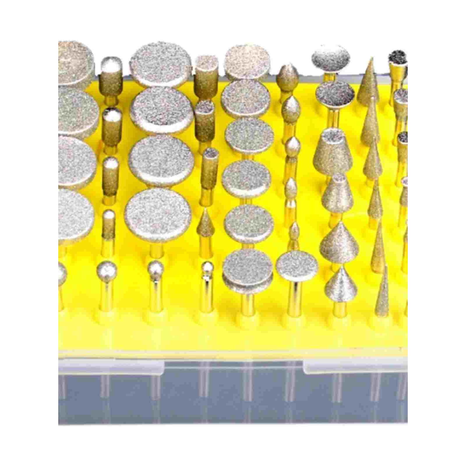 金刚石磨头套装50PC合金砂磨针玉石去皮玛瑙玻璃翡翠雕刻打磨头