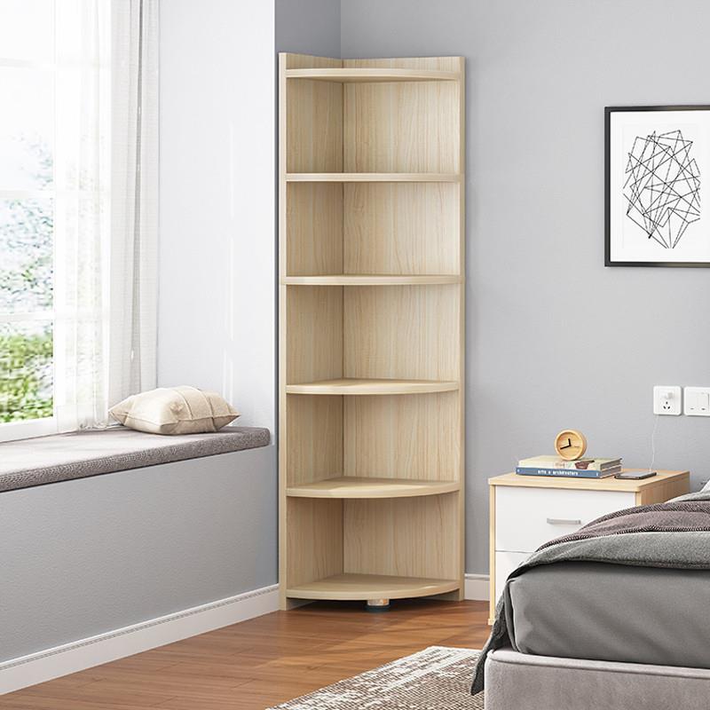 转角书架置物架落地卧室靠墙储物省空间小书柜客厅墙角多