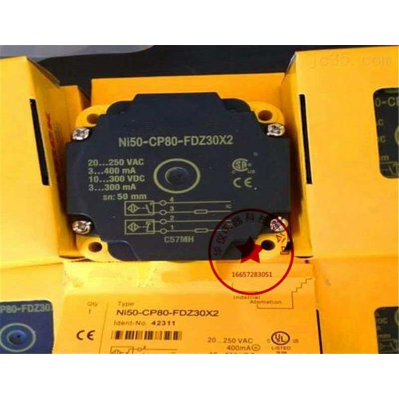 全新接近开关NI50-CP80-FDZ30X2方形电感式传感器金属感应质保2年