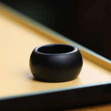 和田玉墨玉扳指戒指男女款情侣宽版指环尾戒复古平安环吊坠礼物