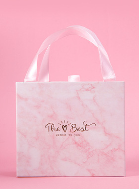 现货粉大理石纹礼品盒香水盒丝巾礼盒抽屉盒空盒口红盒饰品盒