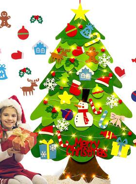 圣诞挂件益智儿童装饰新款毛毡圣诞树装饰纺布圣诞装饰
