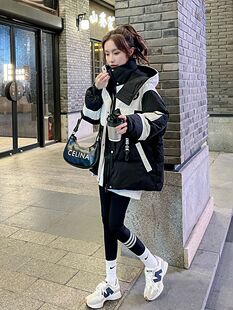 黑色短款派克羽绒棉服女2024年冬季新款小个子高级感炸街爆款外套