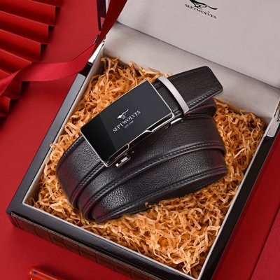 七匹狼鹿皮皮带男士真皮2025新款高端奢侈品牌男款正品高档腰带男