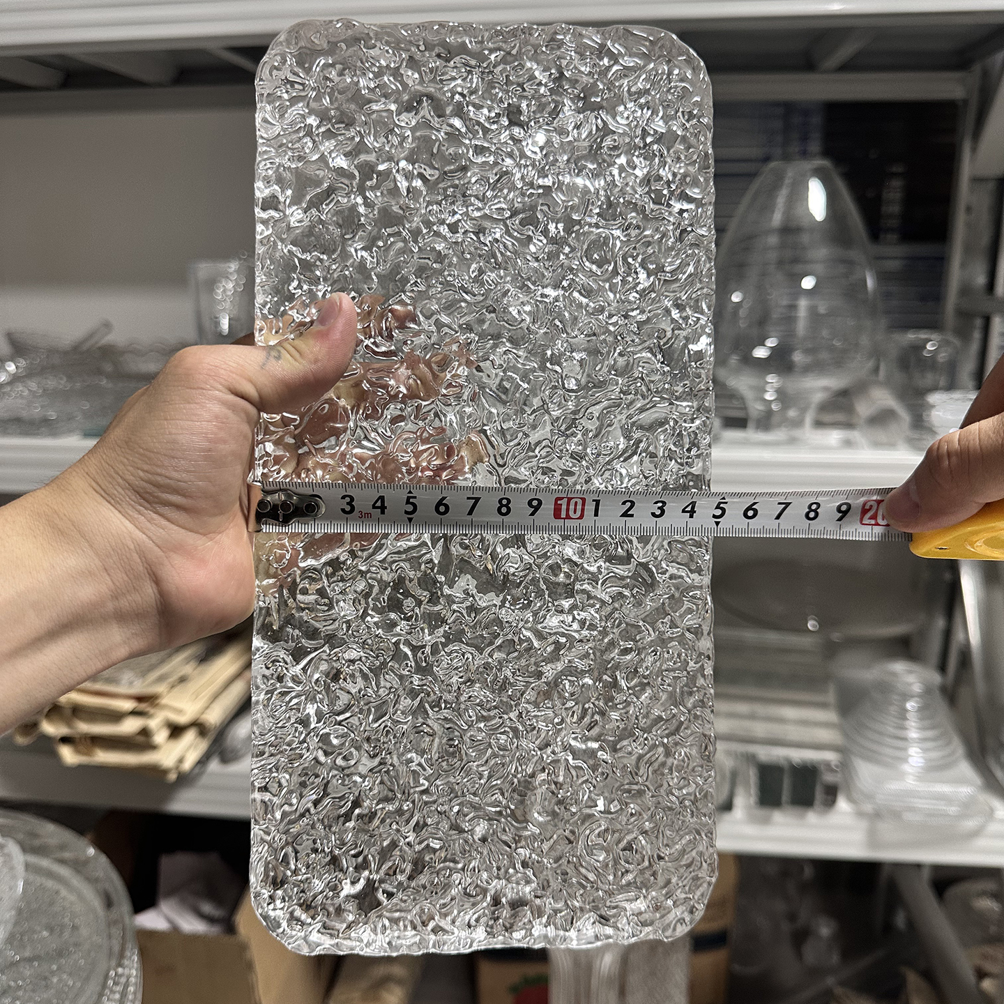 超白水晶砖玻璃砖水晶长板压花板玄关卫生间会所商业区装饰材料