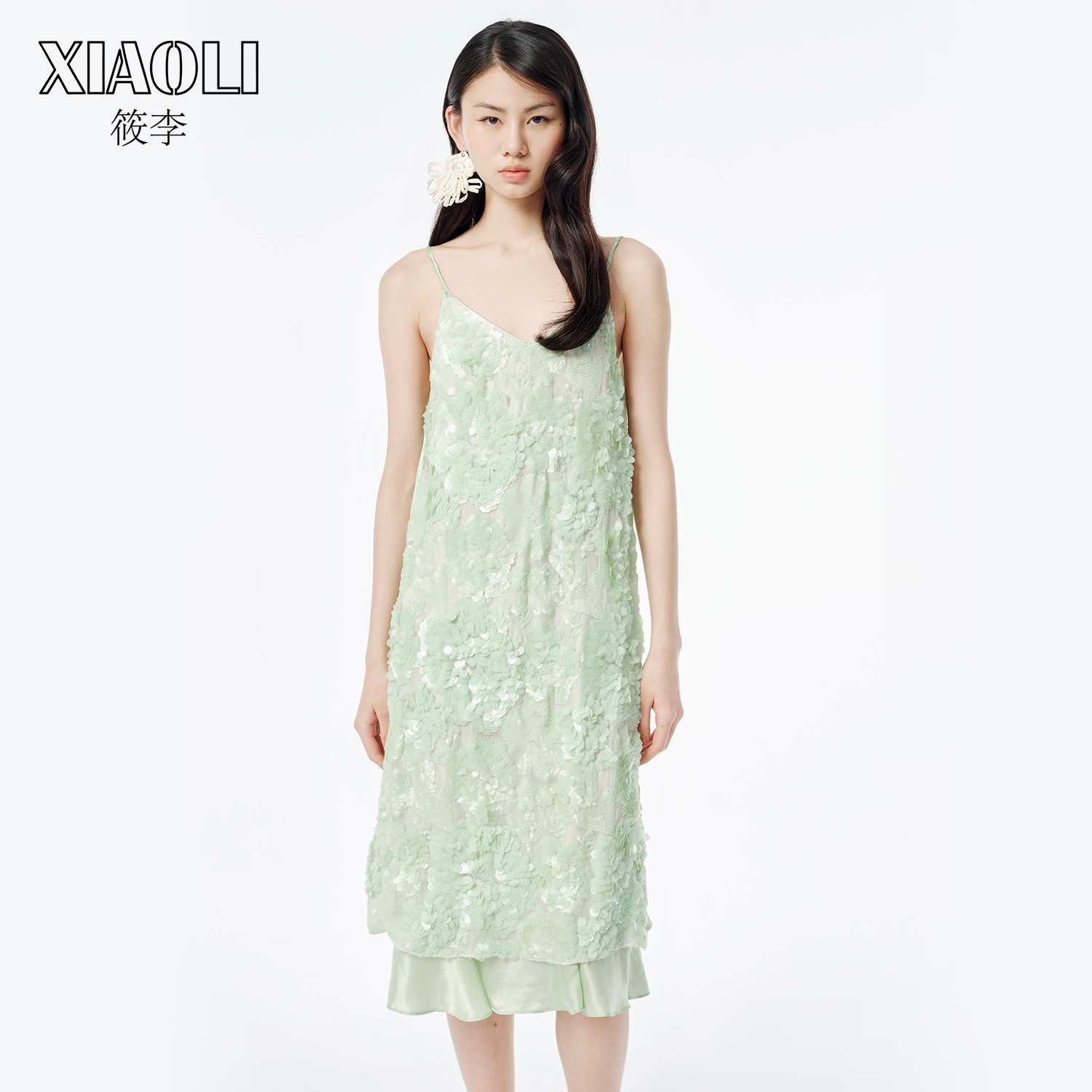 筱李XIAOLI亮片连衣裙