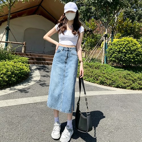 显瘦牛仔半身裙子女夏季2026新款
