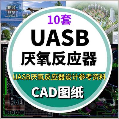 （含布水及三相分离器）10份UASB厌氧反应器设计参考资料CAD图纸