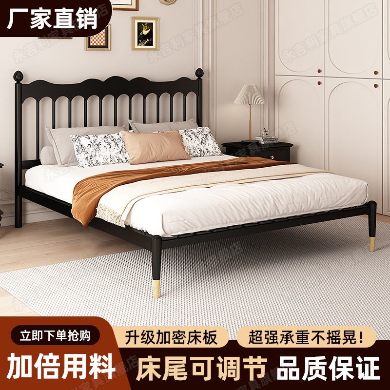 铁艺床双人床欧式家用米加粗加厚加固不锈钢单人铁架床超厚铁架床