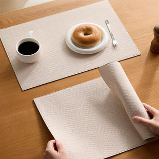 日本羊皮纹质感皮革西餐桌垫隔热垫碗垫轻奢高级感餐具垫防水防油