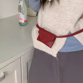 新款 小众设计皮带小腰包多用翻盖皮带腰带女小包斜挎包耳机包mini