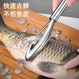 鱼鳞刨刮鳞器304不锈钢刮鱼鳞器去鱼鳞神器打鳞刷子家用工具鱼刀