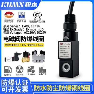 防爆线圈DC24V可配套4V210-08电磁阀体4V310-10 AC220V