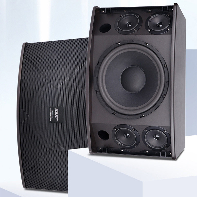 先科十四单元家用KTV专业会议10寸卡包音箱壁挂HIFI唱歌无源音响