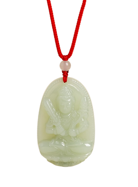 龙年本命年天然和田玉佛牌吊坠