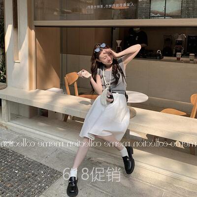MEME孟孟 白色半身裙女显瘦休闲通勤夏季小个子高腰半裙百搭女