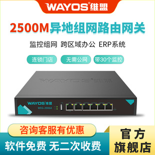 维盟监控异地组网sd-wan远程多地观看监控画面无需公网IP无后期费用文件共享连锁店企业办公 2.5G 有线路由器