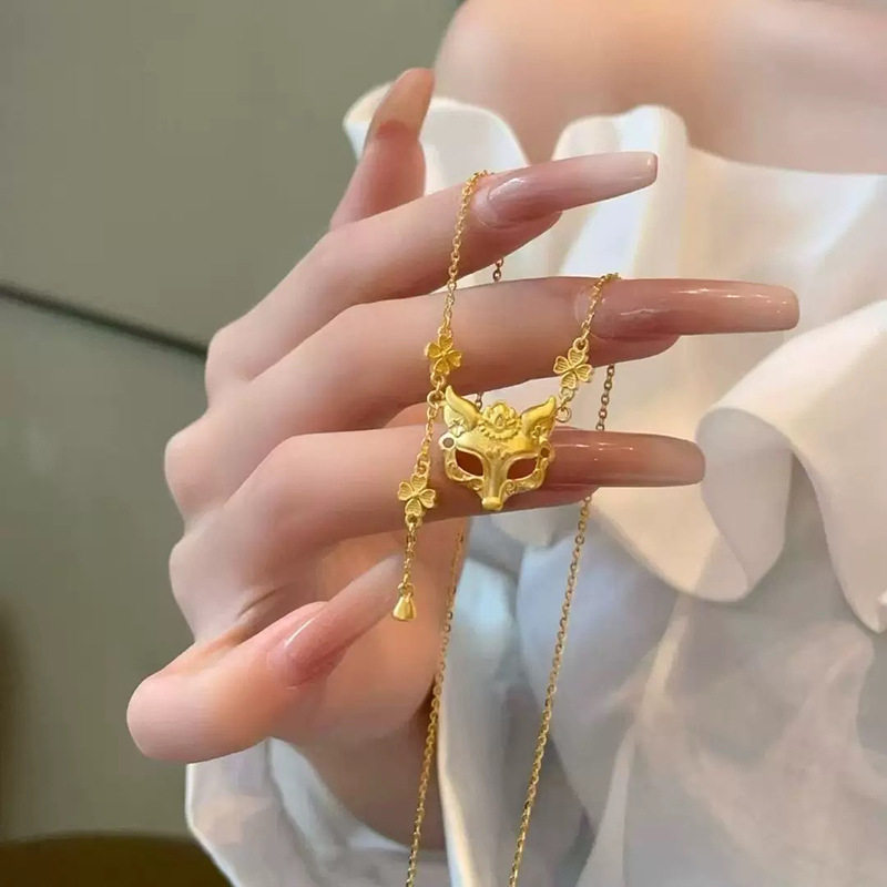 狐狸面具项链国风仙气东方神秘感