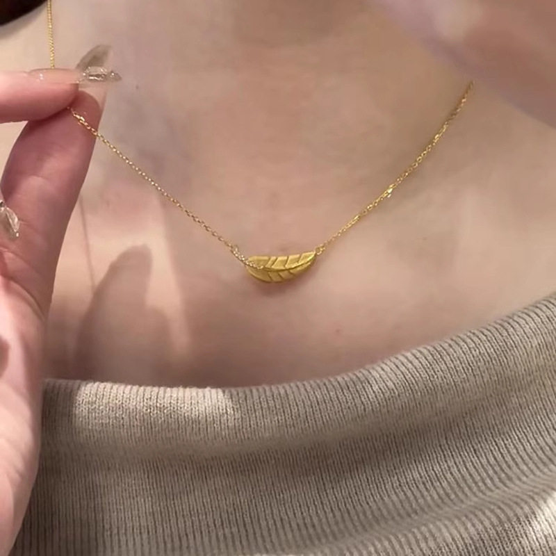 时尚新款预埋羽项链女小众独特精