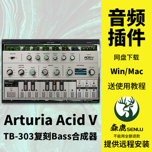 Arturia Acid V复刻TB-303酸性低音贝斯Bass合成器插件Win/Mac
