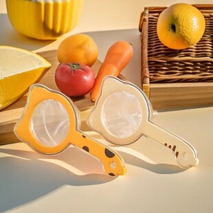 多功能萌猫过滤网筛厨房家用手持式便携式漏斗豆浆果蔬残渣过滤筛