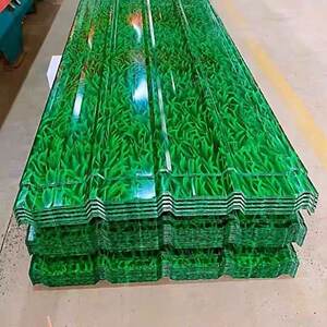 小草彩钢板小草彩钢瓦瓦楞板镀锌铁皮围挡施工板草绿色屋顶防雨板