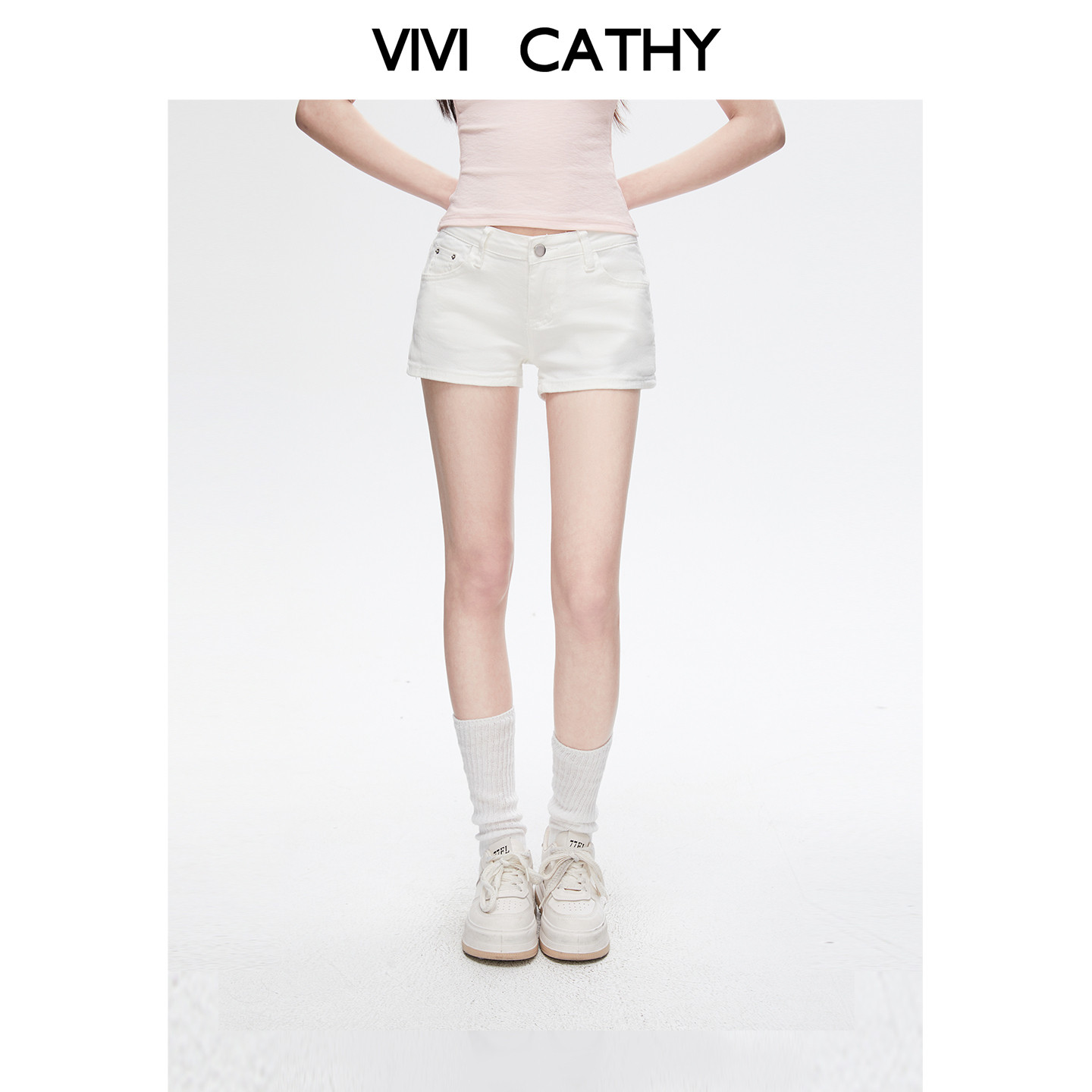 VIVICATHY2026春夏自带丰胯韩系腿精纯欲低腰牛仔短裤女紧身热裤
