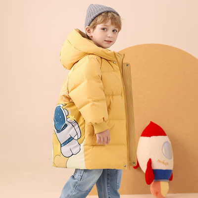 中长款加厚男童小童羽绒服
