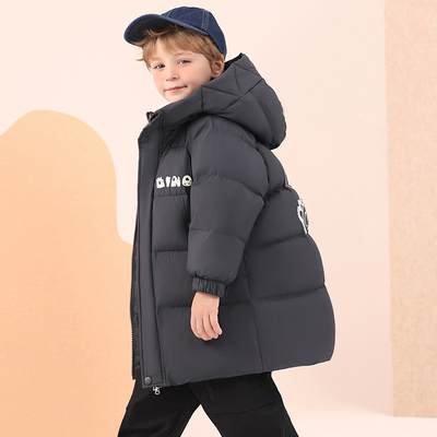 中长款加厚男童羽绒服