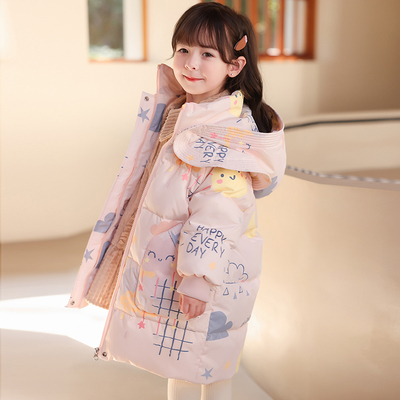 女童HYYkids中长款加厚羽绒服