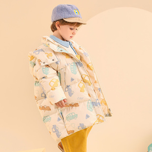 小童宝宝儿童羽绒服男童中长款冬季加厚可爱新款男宝男孩童装外套