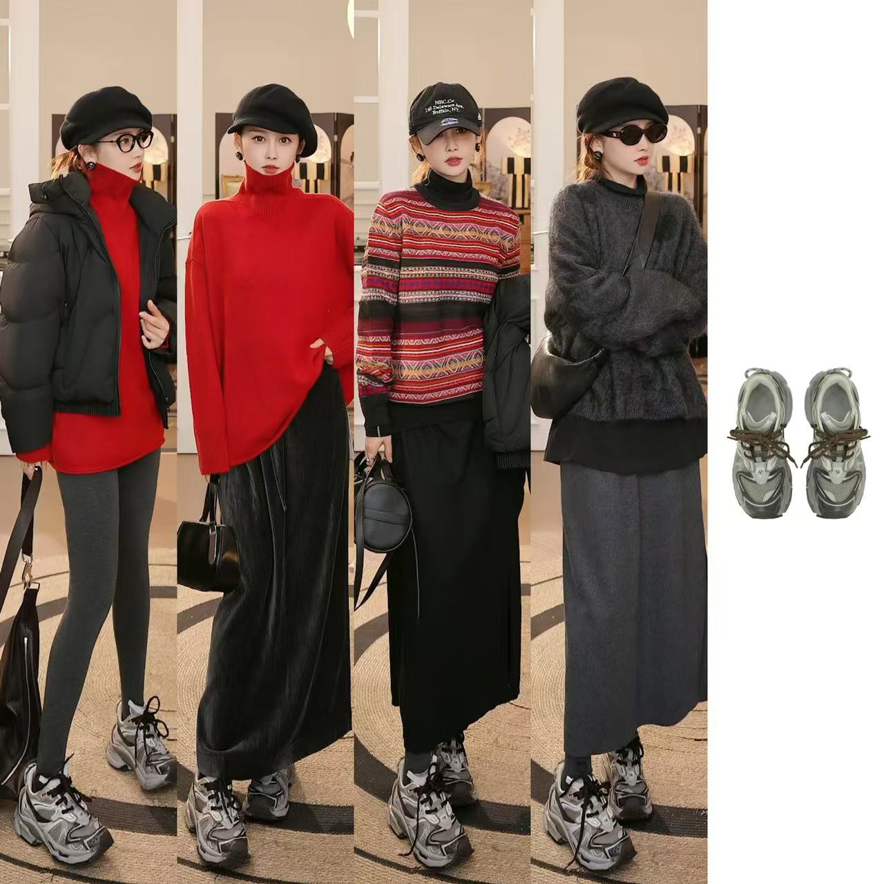 【粉红爷爷专享】透气厚底时尚休闲鞋0X30S0016