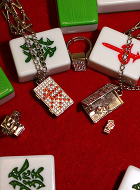 童诗丸子新春限定麻将骰子发财项链吊坠可打开暗藏玄机国潮新中式